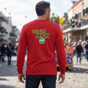 Bacardi Gras Red Long Sleeve T-Shirt XL Lift Em High Graphic Promo 2006 Vintage